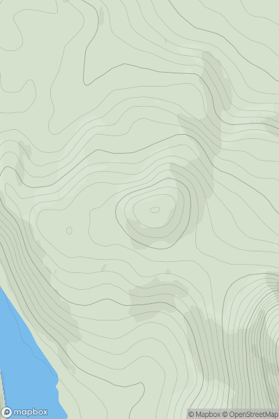Thumbnail image for Carn Loch Ghiubhsachain showing contour plot for surrounding peak