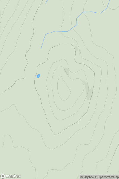 Thumbnail image for Carn Breac Beag showing contour plot for surrounding peak