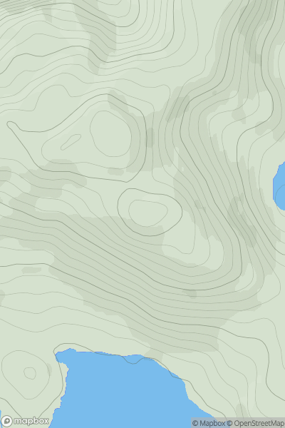Thumbnail image for Carn nam Buailtean South Top showing contour plot for surrounding peak