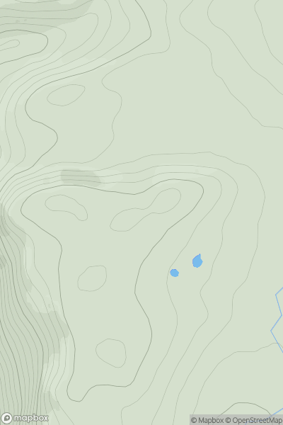 Thumbnail image for Creag Corcurach showing contour plot for surrounding peak