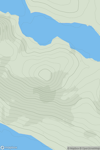 Thumbnail image for Stob Loch an Eich Dhuibh East Top showing contour plot for surrounding peak