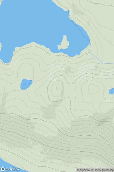 Thumbnail image for Stob Loch an Eich Dhuibh Far West Top showing contour plot for surrounding peak