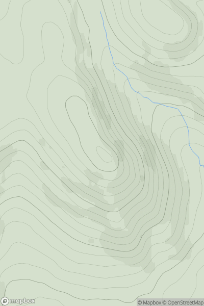 Thumbnail image for Carn na Coinnich showing contour plot for surrounding peak