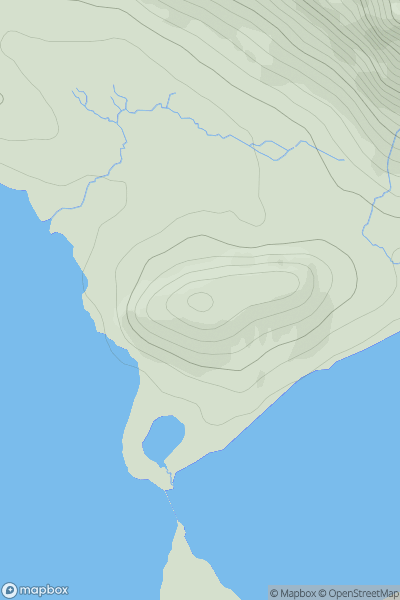 Thumbnail image for Carn na Paite showing contour plot for surrounding peak