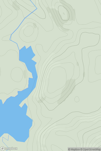 Thumbnail image for Carn an t-Sagairt showing contour plot for surrounding peak