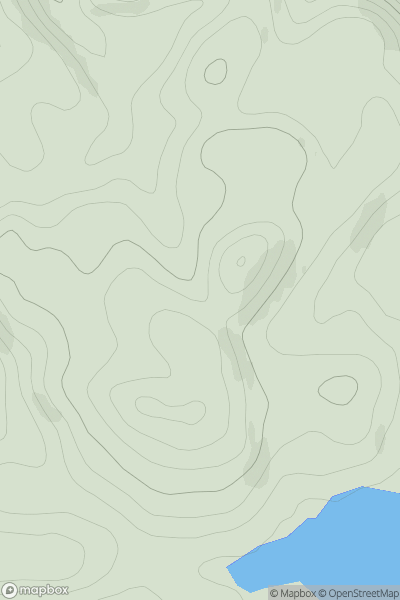 Thumbnail image for Carn Bad nan Cuileag showing contour plot for surrounding peak