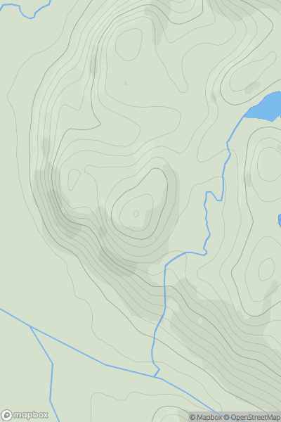 Thumbnail image for Carn Goraig showing contour plot for surrounding peak