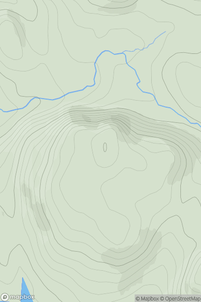 Thumbnail image for Creag Cairneasair showing contour plot for surrounding peak