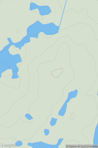 Thumbnail image for Aird Dhubh showing contour plot for surrounding peak