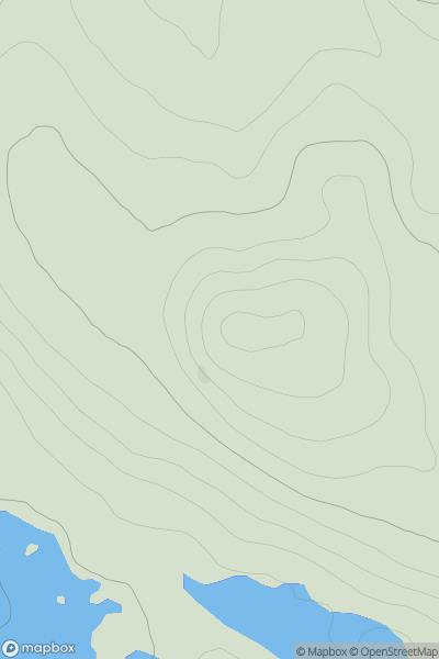 Thumbnail image for Meall Clais Charnach showing contour plot for surrounding peak