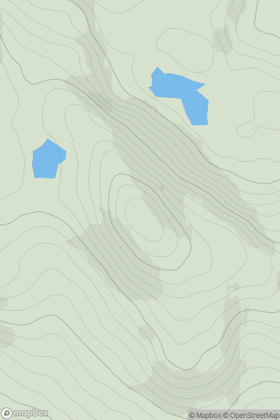 Thumbnail image for Creag Loch nan Dearcag showing contour plot for surrounding peak