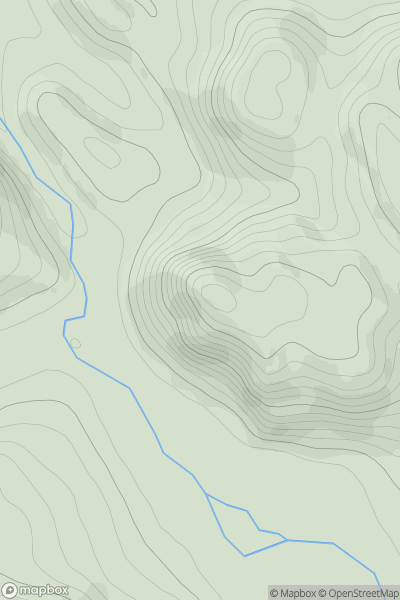Thumbnail image for Carn na h-Aire showing contour plot for surrounding peak