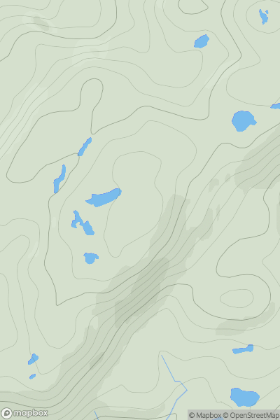 Thumbnail image for Carn nan Iomairean showing contour plot for surrounding peak