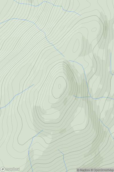 Thumbnail image for Cruach Tairbeirt showing contour plot for surrounding peak