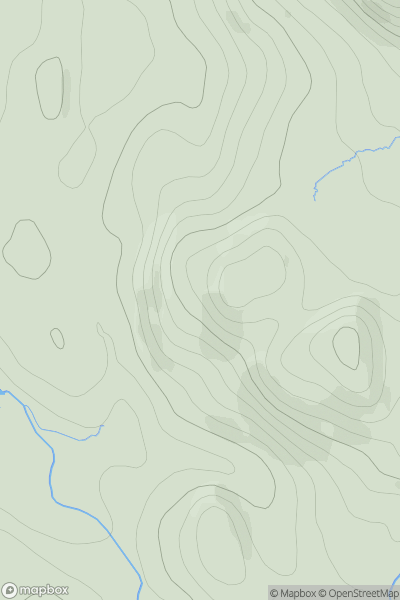 Thumbnail image for Torr na h-Iolaire NW Top showing contour plot for surrounding peak