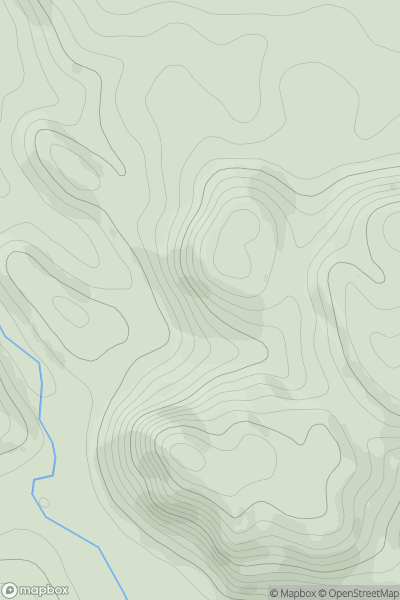Thumbnail image for Carn na Gaoithe showing contour plot for surrounding peak