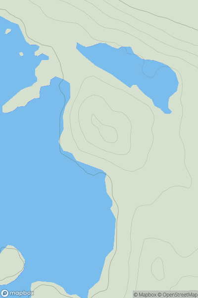 Thumbnail image for Meall Loch a' Bhaid-luachraich showing contour plot for surrounding peak