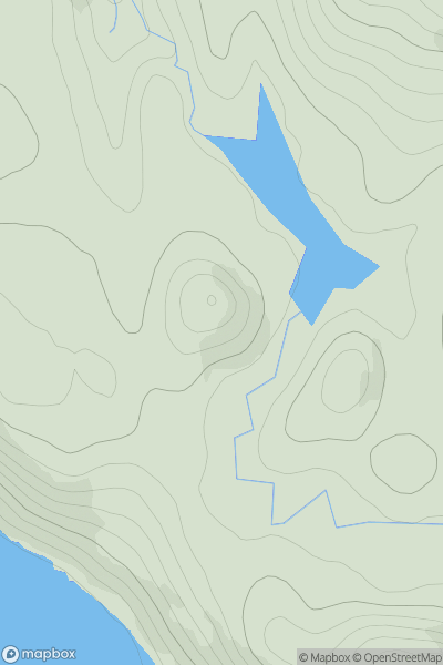 Thumbnail image for Carn Loch Tolldhoire showing contour plot for surrounding peak