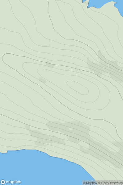 Thumbnail image for Carn an Achaidh Mhoir showing contour plot for surrounding peak