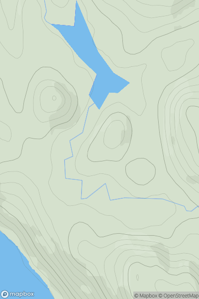 Thumbnail image for Uchd Mhurcadh showing contour plot for surrounding peak