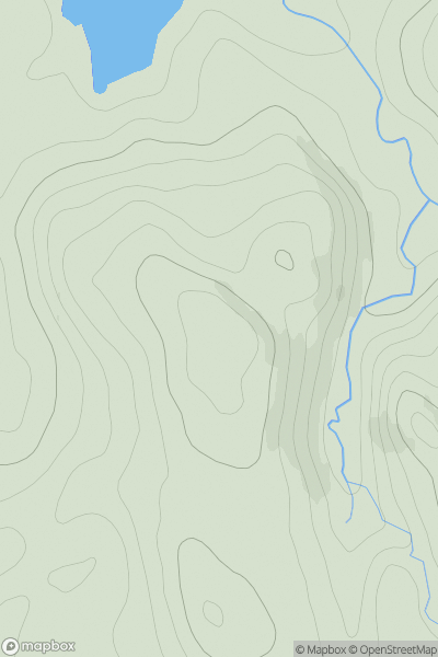 Thumbnail image for Slios Dubh showing contour plot for surrounding peak