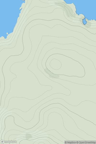 Thumbnail image for Carn Dearg Ailein showing contour plot for surrounding peak