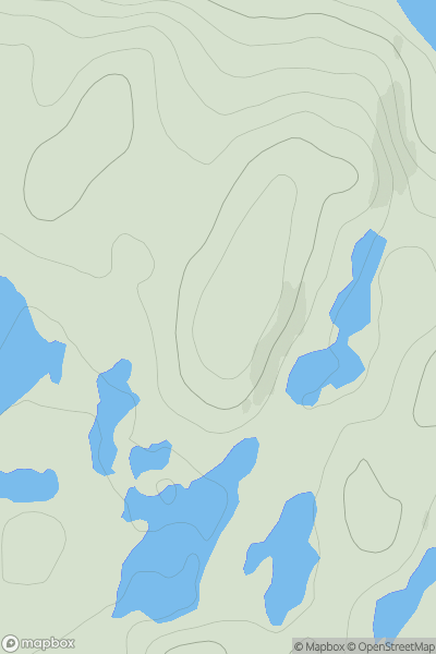 Thumbnail image for Meall an t-Slagain showing contour plot for surrounding peak