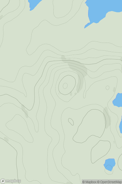 Thumbnail image for Carn an Eich Dheirg showing contour plot for surrounding peak