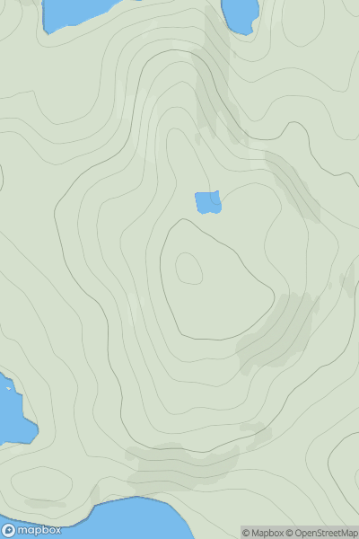Thumbnail image for Meall an Doire showing contour plot for surrounding peak