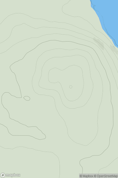 Thumbnail image for Meallan Udrigill showing contour plot for surrounding peak