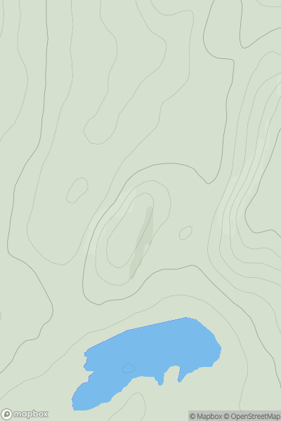 Thumbnail image for Meall Feith Rabhain showing contour plot for surrounding peak