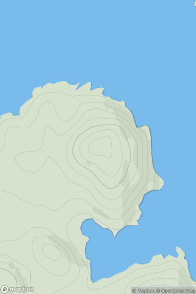 Thumbnail image for Ploc an Rubha showing contour plot for surrounding peak