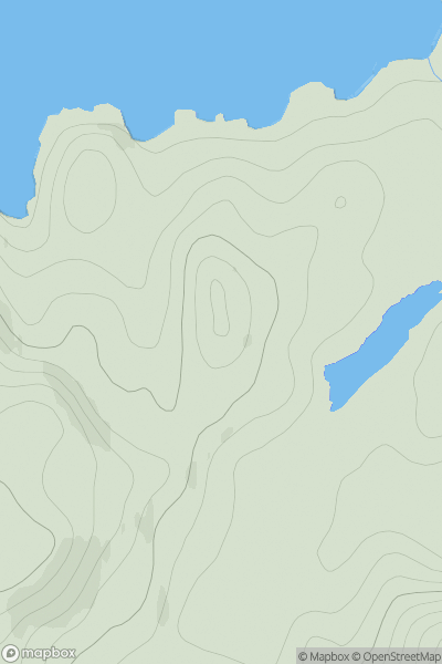 Thumbnail image for Creag na Ba Leithe showing contour plot for surrounding peak