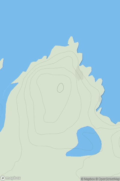 Thumbnail image for Meall na Creige Moire showing contour plot for surrounding peak