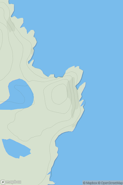 Thumbnail image for Meall Leac an Fhaobhair showing contour plot for surrounding peak