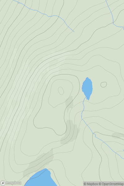 Thumbnail image for Beinn Clach an Fheadain showing contour plot for surrounding peak