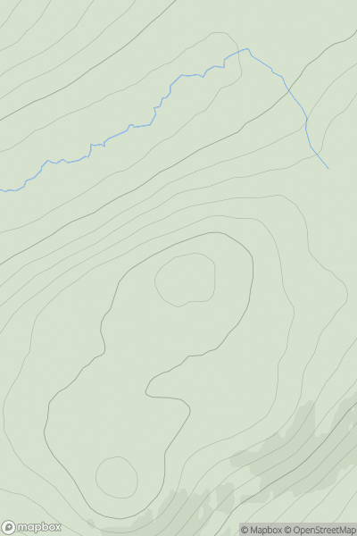 Thumbnail image for Meall a' Ghuall showing contour plot for surrounding peak
