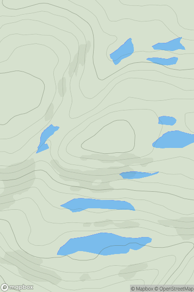 Thumbnail image for Meall an Eich Ghlais showing contour plot for surrounding peak