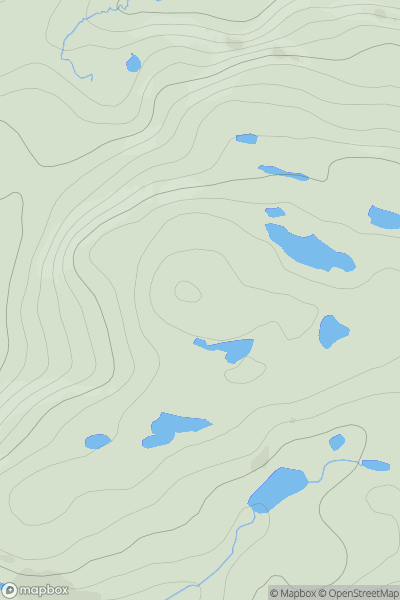 Thumbnail image for Beinn Donuill showing contour plot for surrounding peak