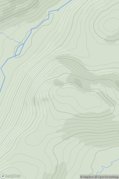 Thumbnail image for Carn nan Speireig showing contour plot for surrounding peak