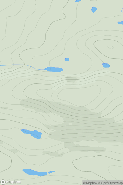 Thumbnail image for Meall na Sidhinn showing contour plot for surrounding peak