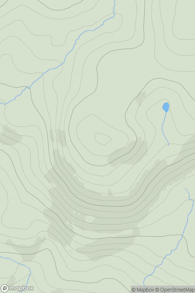 Thumbnail image for Carn Fearna SW Top showing contour plot for surrounding peak
