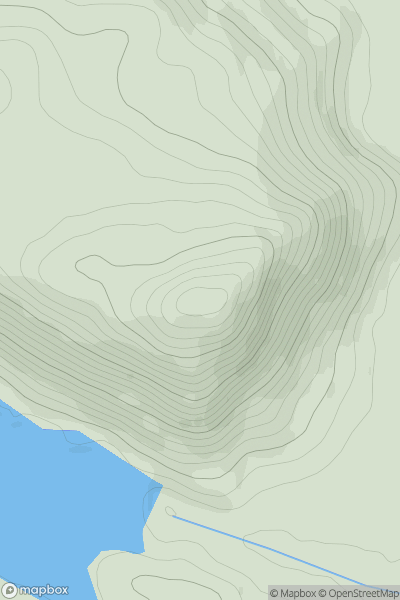 Thumbnail image for Torr Achilty showing contour plot for surrounding peak