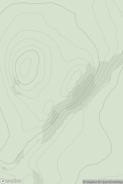 Thumbnail image for Creag Bhreac Bheag showing contour plot for surrounding peak
