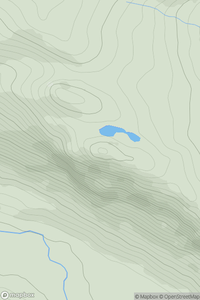 Thumbnail image for Creag Ghrianach showing contour plot for surrounding peak