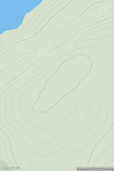 Thumbnail image for Mullach a' Bhrian Leitir showing contour plot for surrounding peak