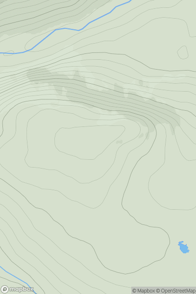 Thumbnail image for Creagan a' Mheirlich showing contour plot for surrounding peak