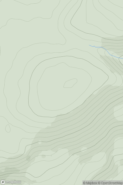Thumbnail image for Druim nan Damh showing contour plot for surrounding peak