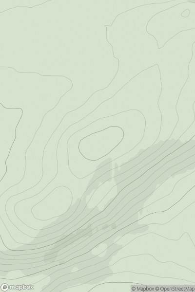 Thumbnail image for Druim a' Chuilein showing contour plot for surrounding peak