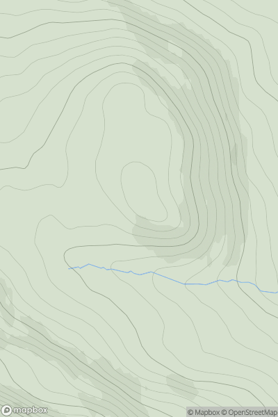 Thumbnail image for Creag na Glaic showing contour plot for surrounding peak